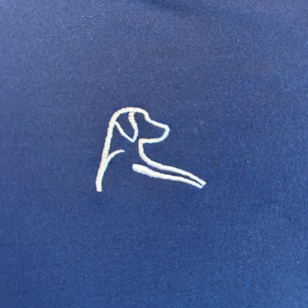 Rhoback Quarter Zip Pullover Medium Blue Floral Collar  Women's Size Medium - Picture 5 of 8